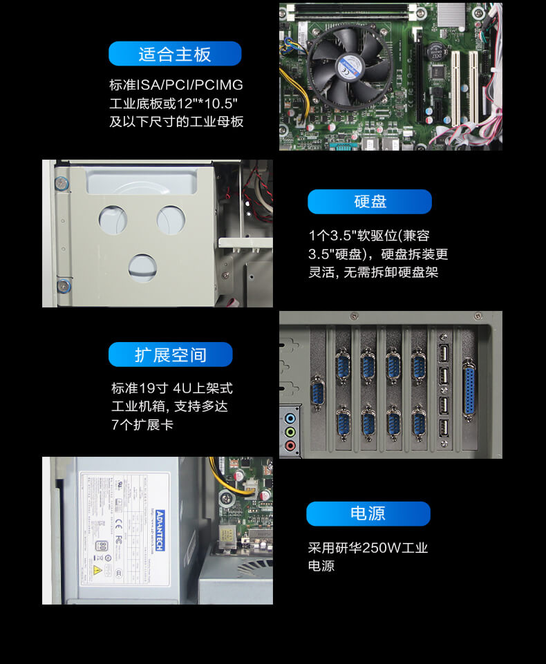 研华4U工控机,上架式工控主机,研华-IPC-610L