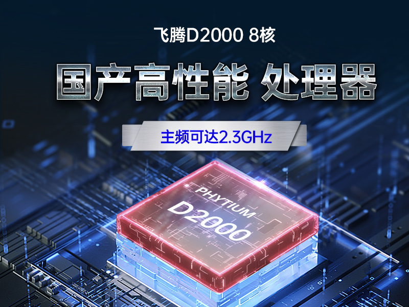 国产2U工控机,飞腾D2000工控主机,wt-61025-QD2KMB